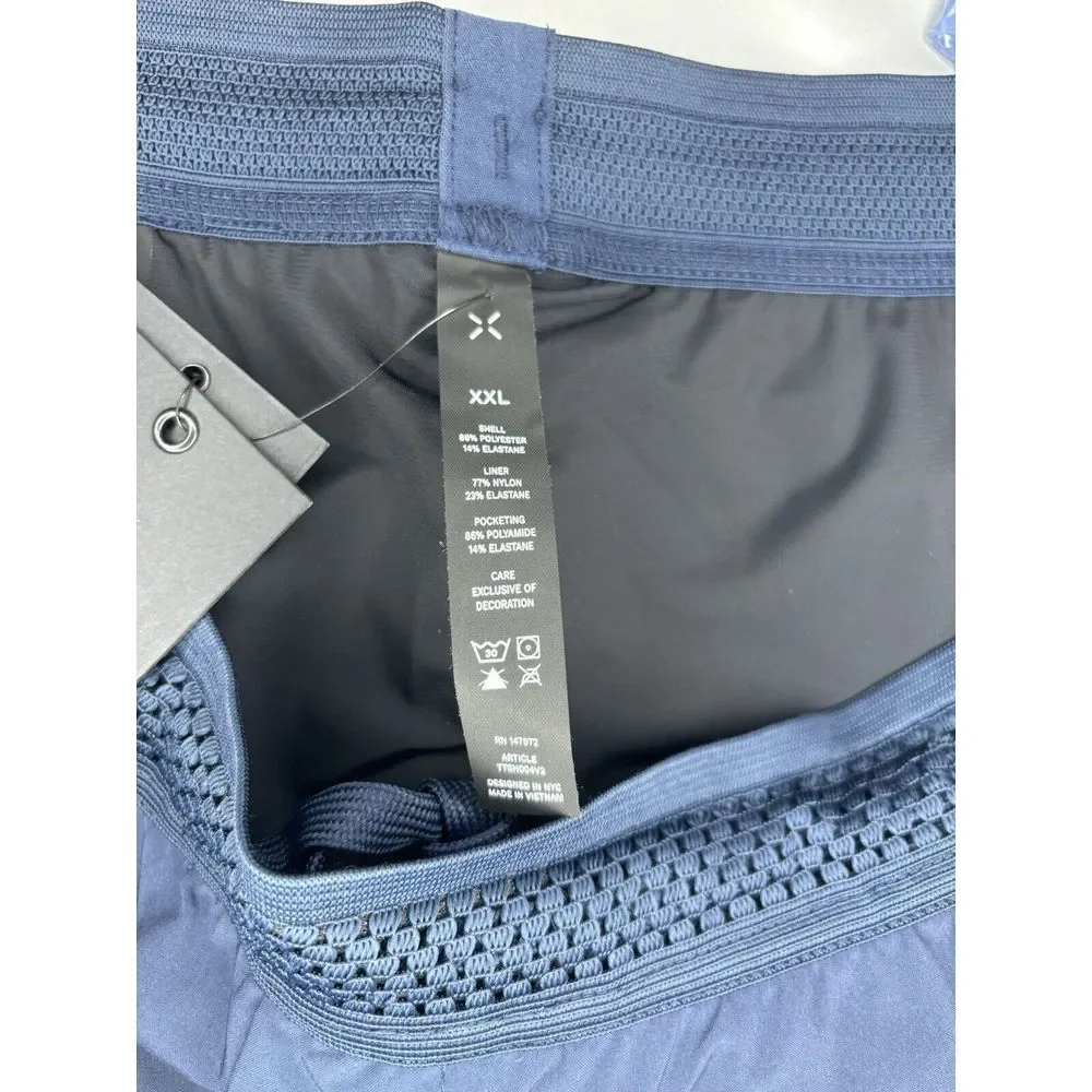Ten Thousand Lined Session Athletic Shorts Men's 2XL XXL Navy Blue 7
